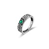 Free Bird Men's Ring, Arabesque Pattern, Turquoise "Stone of Success",