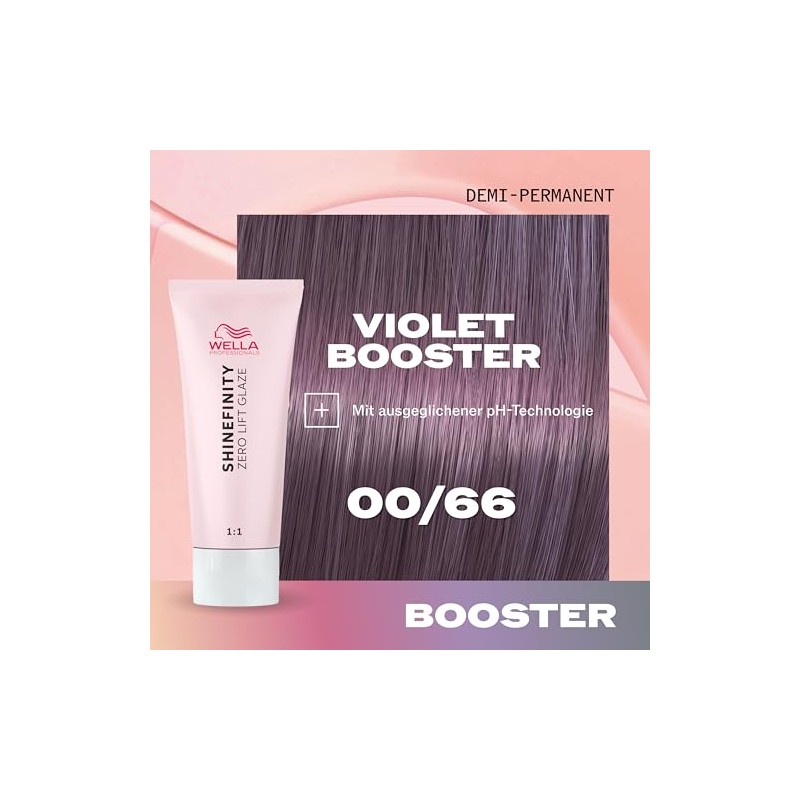Wella Professionals Shinefinity Glaze - 00/66 Violet Booster - Demi-Permanent,