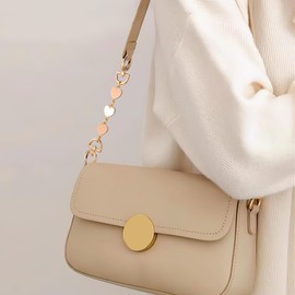 2 Pieces Alloy Bag Strap Handbag Chain Bag Extender Chain Short Chain Strap Extender Chain, Heart