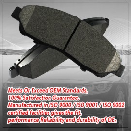 SIPAUTEC Carbon-Fiber Ceramic Brake Pads For Chevy Traverse GMC Acadia Buick Enclave