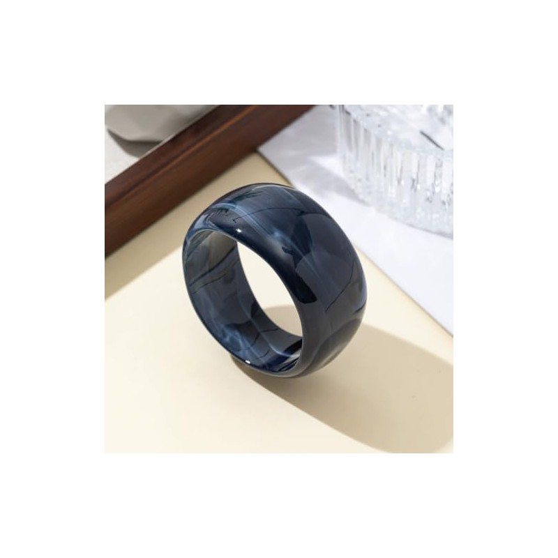 Resin Irregular Geometric Bangle Bracelets Acrylic Wide Chunky Bangle Bracelets