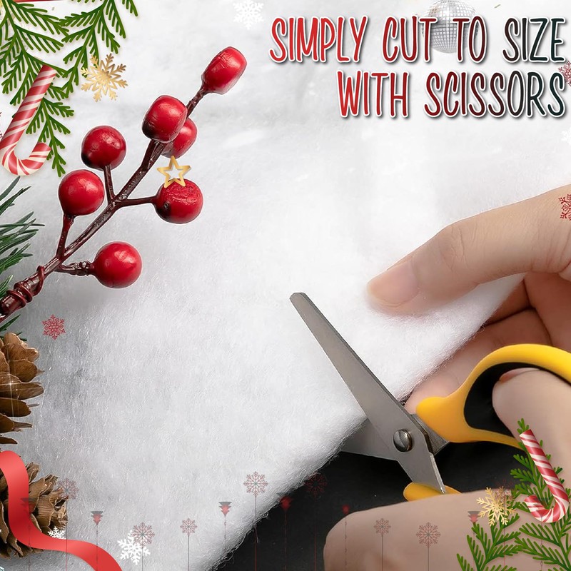 Lets Go Crimbo Large Artificial Fake Snow Blanket for Christmas
