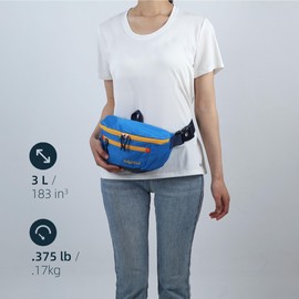 KalgoTeal Ultralight Rambler Waist Pack 3L, Water Resistant Crossbody Fanny Pack for Women & Men, Cycling, Hiking and Travel