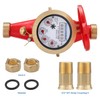 MEASUREMAN 3/4" Non-Pulsed Multi-Jet Gallon Hot Water Meter Heavy-Duty Brass