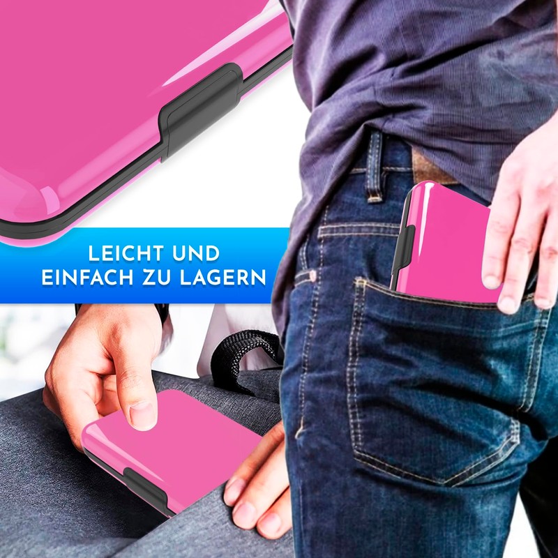 Kartenetui Damen Herren 2 Stück Aluminium mit RFID-Schließsystem Betrugsbekämpfung Berührungslos