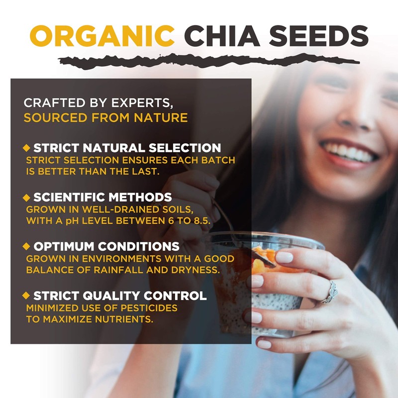 MySuperfoods Organic Chia Seeds 1kg, Natural Source of Omega-3 &
