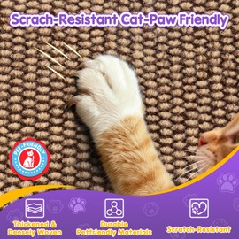 Wall Cat Scratcher for Indoor Cats,19.6x7.8”Corner Cat Scratcher,Cat Scratch Pad Furniture Protector for Door & Wall,Couch, Durable Cat Scratching Board Easy Mount(Deep Brown, 19.6”x7.8”)