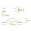 Pack of 2 Pipe Clamps for Pipes with 40 -