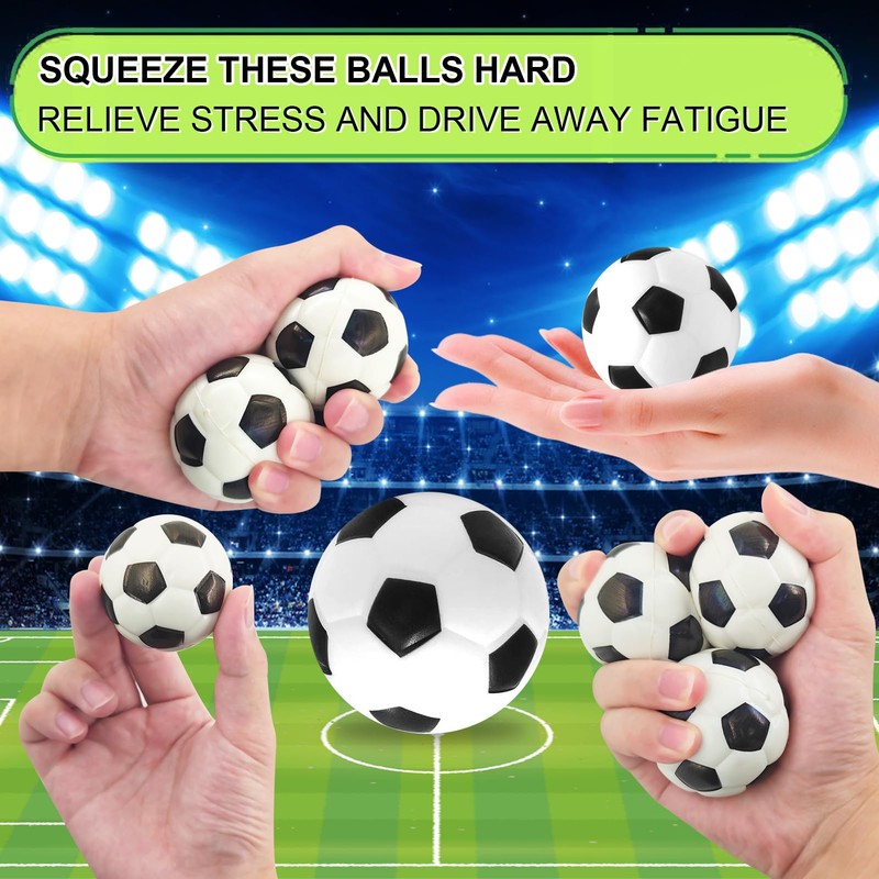 Meanju Mini Fußball 12 Stück, Mini Sportbälle, Schaumstoffbälle, Stressball Kinder,