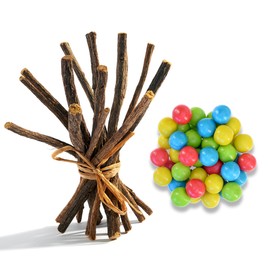 Aroma Depot Bubble Gum 1 lb. Flavored Licorice Root Chew Sticks for Humans. 100% Pure Natural | Oral Health & Fresh Bearth | Individual Sticks are 6.5-7 inches long. Glycyrrhiza Glabra From Turkey.
