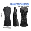 Golf Club Headcovers for Driver Fairway Hybrid - Premium PU