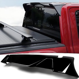 NEESPOC Rear Roof Spoiler Visor Wing Fit for 2015-2020 Ford F150 F-150 XL/XLT/Raptor/Limited/Lariat/Platinum All Beds and Cabs, Gloss Black Sport Style Cab Top Lip Exterior Accessories