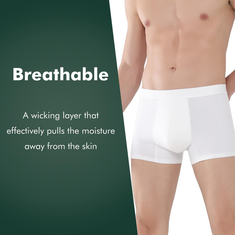 AIRCUTE Washable Absorbent Urinary Incontinence Underwear for Men, Soft Leak