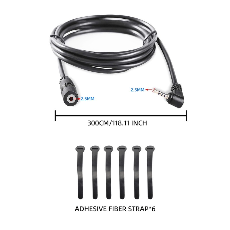 PARKVISION Bike Camera Accessories,Extension Cable for BK-430 BK-436 BK-439, 2.5M