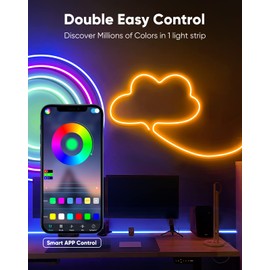 Shine Decor 24V Neon Rope Lights, RGB Smart Neon Light Rope with APP Control &Music Sync, 32.8FT/10M Neon LED Strip Lights for Indoor Outdoor Bedroom Gaming Wall Lighting, Dimmable Flexible Waterproof