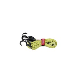 Magma 2 Flat Tension Ropes with Hooks 1 m Reflective Tie Down Straps for Luggage, Tarpaulin, Tent, Boat, Bike, Trailer & Truck, Waterproof & Heavy Duty, Camping, Roof Rack, Trailer & Cargo. Yellow