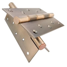 Hyever 6 Inch Ball Bearing Door Hinges for Heavy Duty Wood Door Non-Mortise Door Hinges with Mounting Hardware, Brushed Surface 2pcs (Purple Bronze)