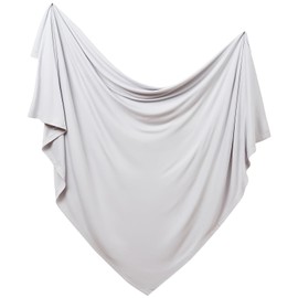 PurComfy Supersoft Swaddle Blanket, Premium Bamboo Viscose Baby swaddling Blankets for Newborns, Lightweight & Breathable Swaddle Blankets for Boys and Girls, 47” x 47”, Neutral Baby Essentials