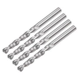 sourcing map Solid Carbide Drill Bits, 3mm C2/K20 Tungsten Carbide Jobber Drill Bits Straight Shank Drilling Tool for Stainless Steel Aluminum Iron Metal Plastic 4pcs