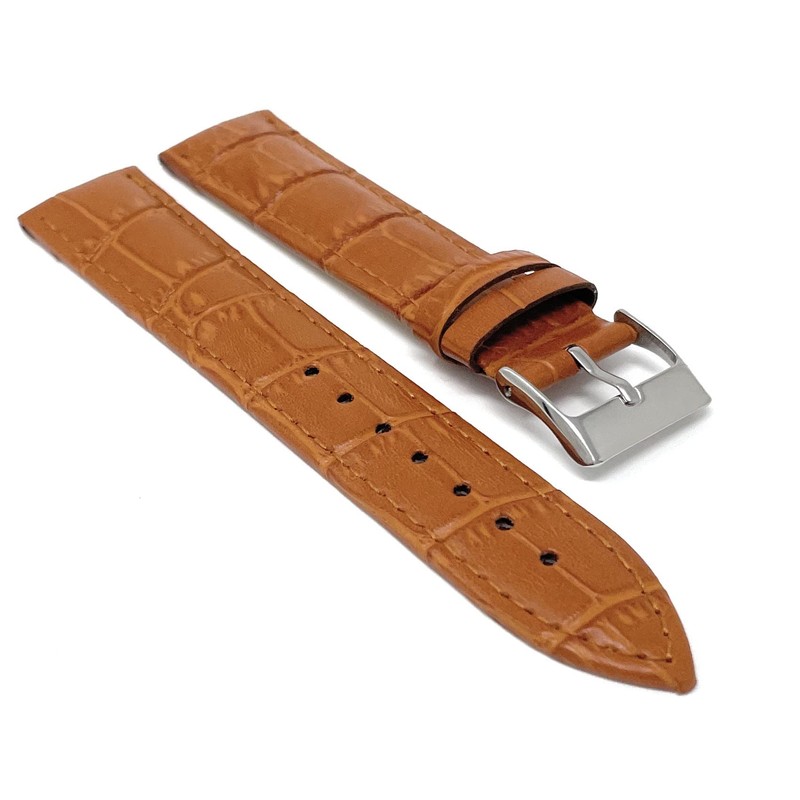 Bandini 20mm Womens Italian Leather Watch Band Strap - Tan