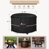 Alickwang 30-32 Inch Round Fire Pit Cover,Outdoor Waterproof 600D Heavy