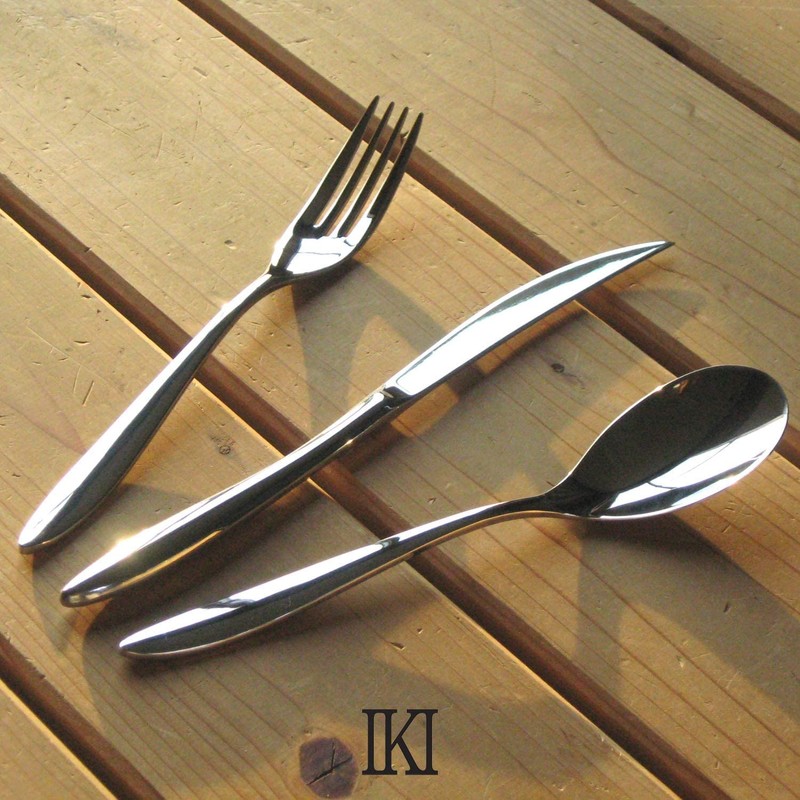Nagao IKI Dinner Cutlery Set, Phoenix 3 Pieces, 18-8 Stainless