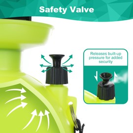 MaxWorks 51022 Garden Tank 5L 1.32 Gal Spray with Anti-Kink Hose with Adjustable Nozzle Stream to Mist Translucent for Garden Plants Pests