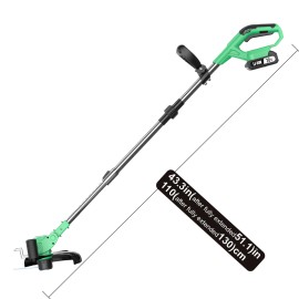 20V Cordless Electric Lawn Mower Adjustable Folding Handle DIY Grass Trimmer Battery Powered for Garden Usecutting width: 6inch, type: Cordless Grass Cutter-1 Battery