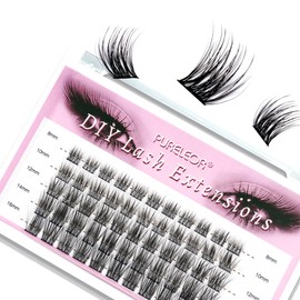 Lash Clusters DIY Eyelash Extensions 60pcs Cluster Lashes Wispy False Eyelashes C D Curl Individual Lashes Extensions 10-16mm Mega Fluffy Eyelashes