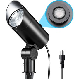 SUNVIE 30W Spot Lights Outdoor 5000K Dusk to Dawn Flag Pole Light 120V Plug in Landscape Spotlight with Photocell Sensor Ultra Bright Bullet LED Spotlight for Yard Garden Tree Statue