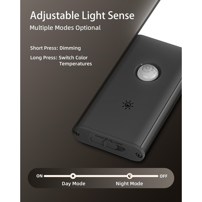 EZVALO Under Cabinet Lighting, Motion Sensor Lights with 2 Detachable