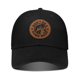 Don't Be A Dume Bass Fish Trucker Hat,Fishing Hat Gifts for Men, Birthday Gift for dad, from Daughter, Fish-don't, One Size