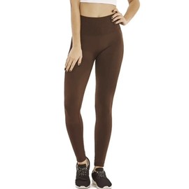 Body Perfect Women Fleece Lined Leggings Thick Winter Warm Solid High-Waist Brushed Thermal