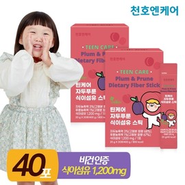 Cheonhoen Care Tin Care Plum Purun Fiber Stick 20g 20G 20 Po 2 Box / 천호엔케어 틴케어 자두푸룬 식이섬유 스틱 20g 20포 2박스
