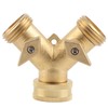 Garden Hose Splitter 2Way AllBrass Heavy Duty Simple Operation Outlet
