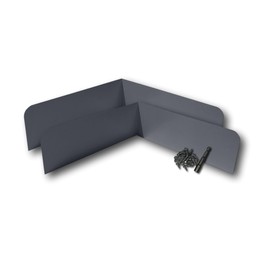 Eagle 1 Rain Gutter Valley Splash Guards, Straight or Bent (2 Per Order) Includes Screws and 1/4" Bit Driver (Classic Bent, Tuxedo Gray)
