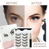 ZXUPOI 5 Pairs of Magnetic Eyelashes, Magnetic Eyelashes with Eyeliner,