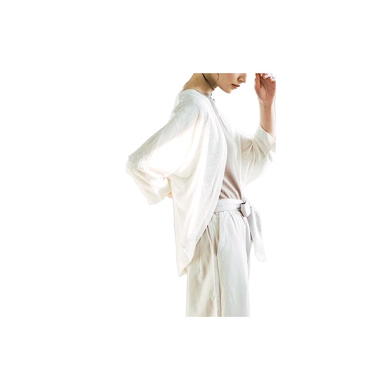 [Aqua Garage] AquaGarage long type bolero cardigan, natural, long: M