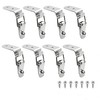 8-Pack Stainless Steel 90 Degree Spring Toggle Latches with Clasp
