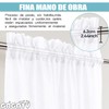 GAGATY 2 Paneles de Cortinas Traslúcidas, Cortinas Blancas Traslúcidas para