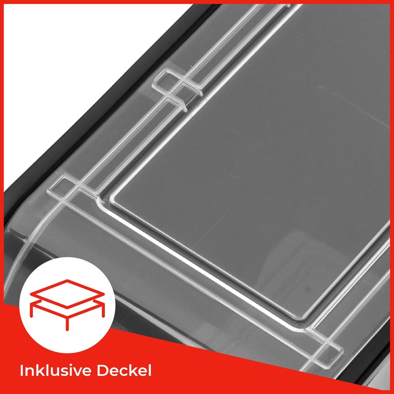 KADAX Stacking Box with Lid, Storage Box Made of PP