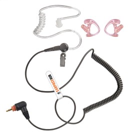 Listen only Covert Acoustic Tube Earpiece with Earmoulds Compatible with Motorola SL300 SL1600 SL2600 SL4000 SL7550 SL1K TLK100 TLK110 SLN1000 Digital Radio