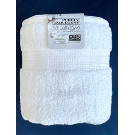 Purely Organic Bliss 100% Organic Cotton Bath Towel (White, 2)
