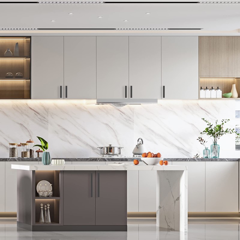 Amerdeco 10 Pack Matte Black Cabinet Pulls 5 Inch(128MM) Hole