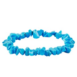 PYOR Turquoise Beads Bracelets Healing Crystals Jewelry Stone Bracelet Good Luck Charm Gems Crystal Beads Charms Gemstone Stretch Bead Prosperity Stones Spiritual Natural Gemstones Positive Vibe Gift