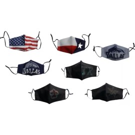 Face Mask Cloth Reusable Adjustable Elastic Straps Expandable - Fleur-de-lis