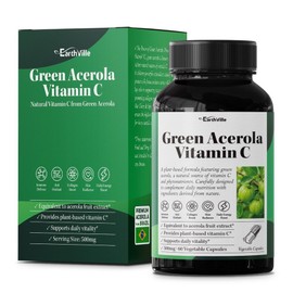 Earthville Green Acerola Vitamin C from Brazil 5000mg, 1 unit, 60 tablets / 어스빌 그린아세로라 비타민C 브라질산 5000mg, 1개, 60정