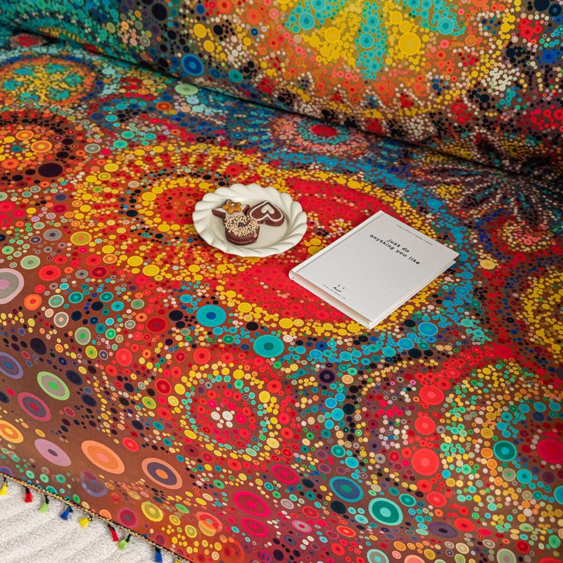 Erbnaryx Boho Couch Cover Sofa Covers Tassels Designe for Sectional