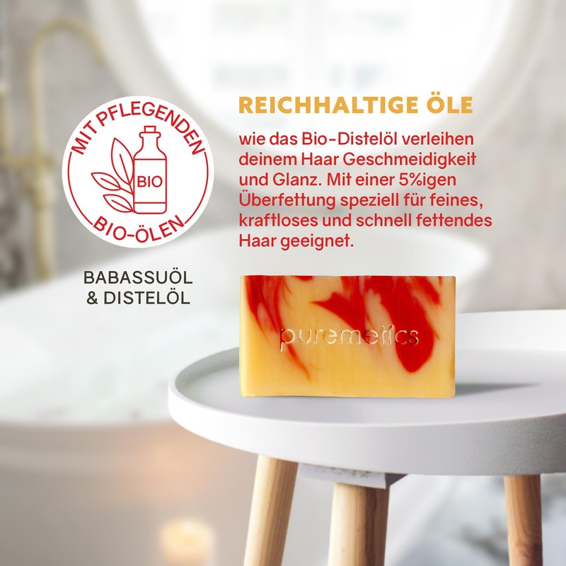 Puremetics Hair Soap Grapefruit Cypress 75g