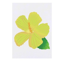 'Yellow Hibiscus Flower' Temporary Tattoo - Water Resistant, Skin-Safe, Non-Toxic Transfer (TO00080247)
